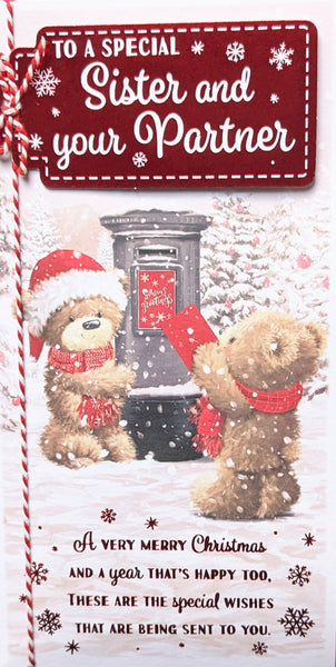 Sister & Partner Christmas - Slim Cute Postbox
