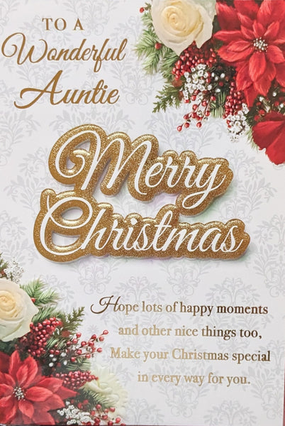 Auntie Christmas - Traditional Flowers Merry