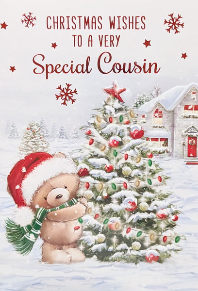 Cousin Christmas - Cute Bear With Tree
