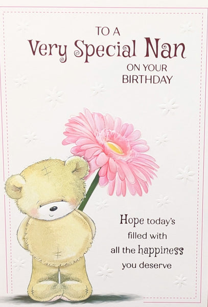 Nan Birthday - Cute Pink Flower Special