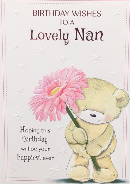 Nan Birthday - Cute Pink Flower Lovely
