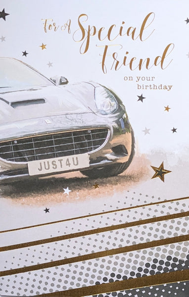 Friend Birthday - Grey Car