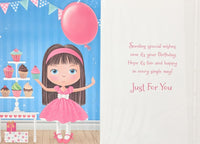 2 Girl Birthday - Girl With Pink Balloon