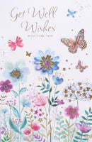 Get Well Soon - Flowers & Butterflies