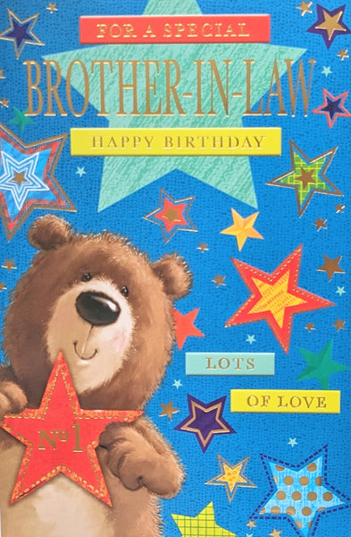 Brother in law Birthday - Cute Bear With Stars