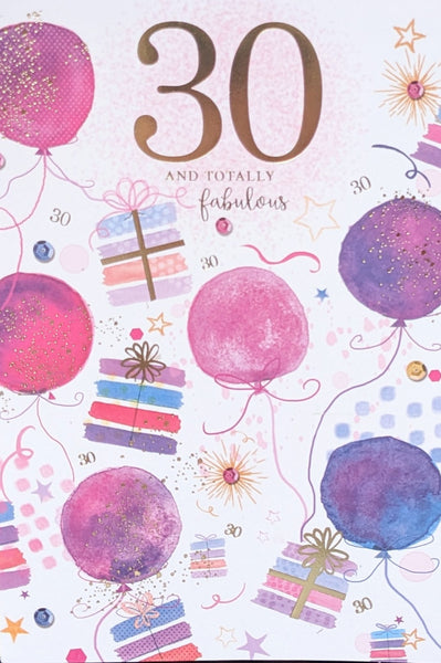 30 Birthday Female - Purple Balloons