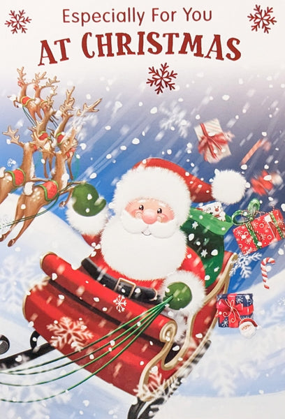 Open Christmas - Santa In Sleigh