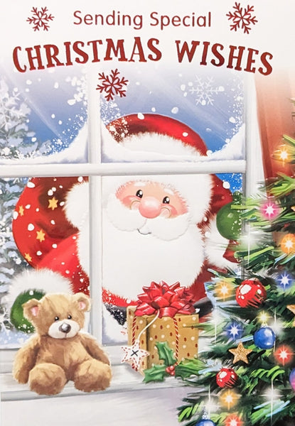Open Christmas - Santa In Window