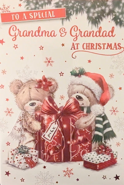 Grandma & Grandad Christmas - Cute Big Red Box