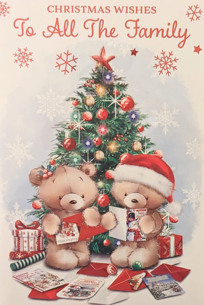 To All The Family Christmas - Cute Bears With Cards