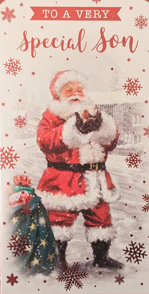 Son Christmas - Money Wallet Traditional Santa