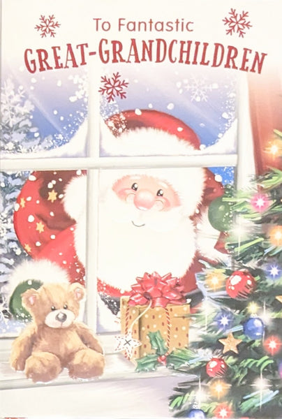Great Grandchildren Christmas - Santa In Window