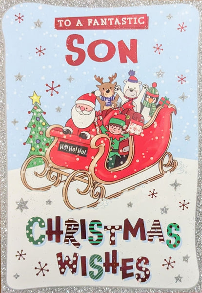 Son Christmas - Santa In Sleigh