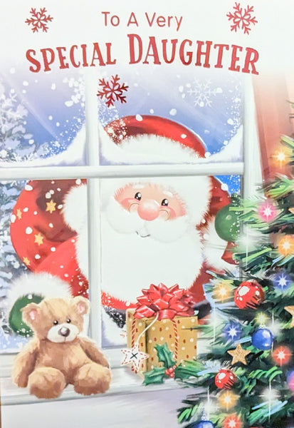 Daughter Christmas - Santa In Window