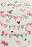 Open Female Birthday - Traditional Pink Bunting