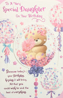 Daughter Birthday - Cute Bear In Balloon