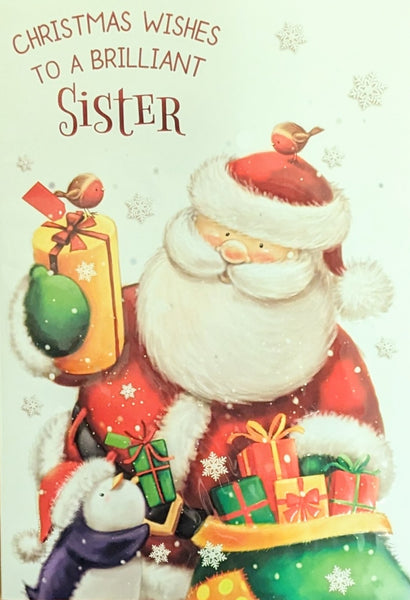 Sister Christmas - Santa & Penguin Brilliant