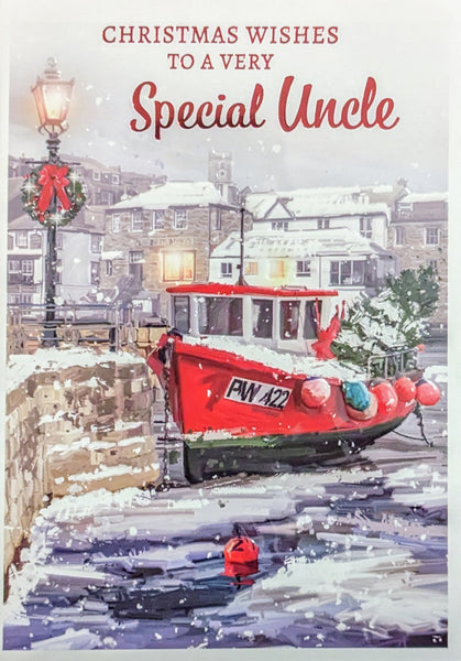 Uncle Christmas - Traditional Red Boat