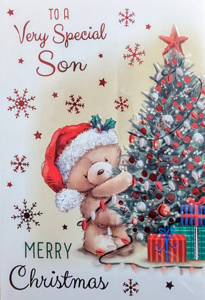 Son Christmas - Cute Bear Decorating Tree