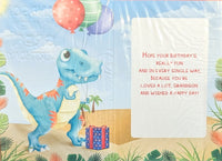 Grandson Birthday - Blue Dinosaur