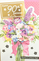 90 Birthday Female - Traditional Flower Bouquet