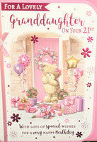 Granddaughter 21 Birthday - Large Cute Pink Door