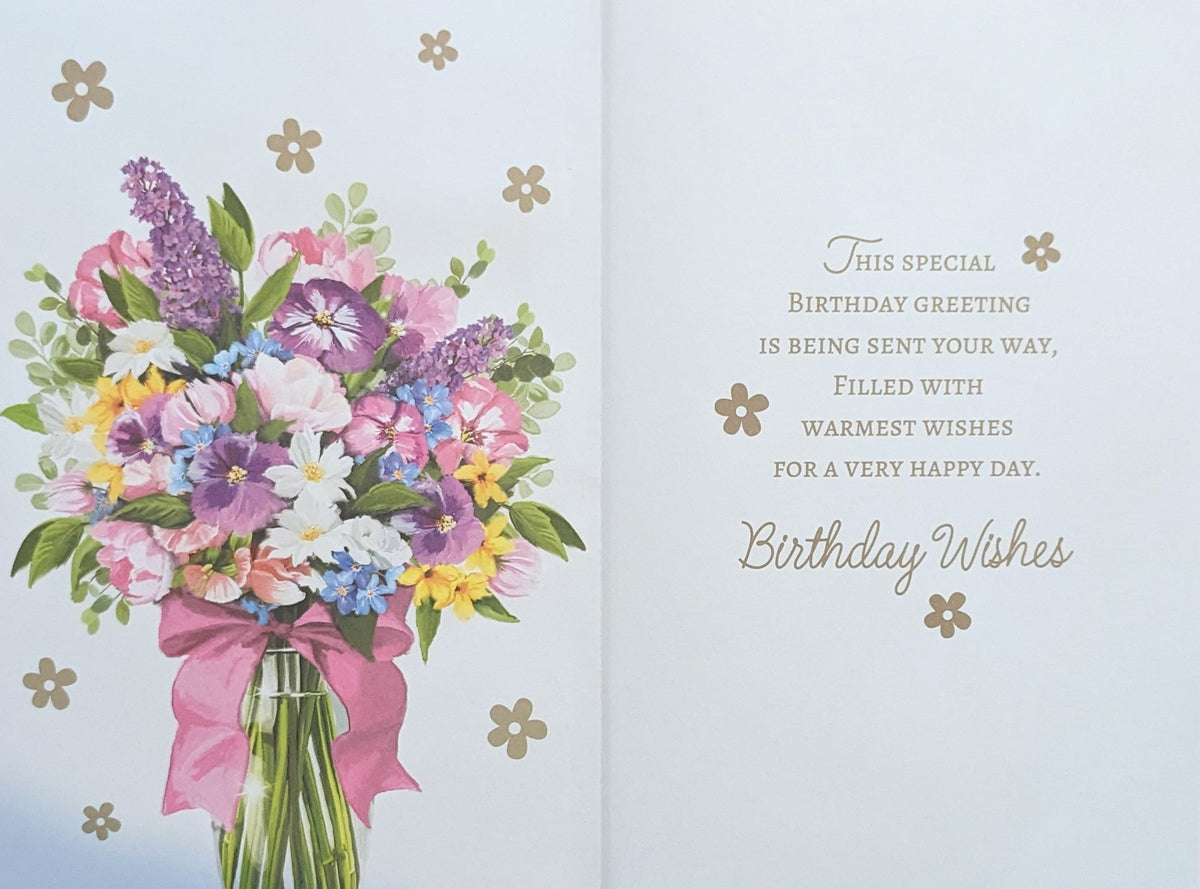 80 Birthday Female - Traditional Flower Bouquet – Cards Delights