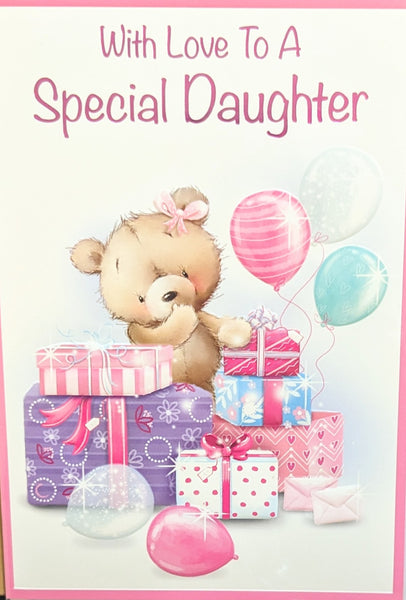 Daughter Birthday - Cute Pink Balloons