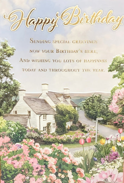 Open Female Birthday - Traditional Cottage Happy