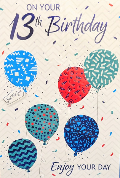 13 Boy Birthday - Balloons