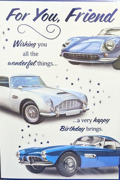 Friend Male Birthday - Blue Cars