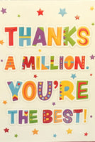 Thank You - Multi Coloured Stars Million