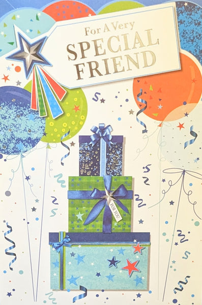 Friend Male Birthday - Gift Boxes & Balloons