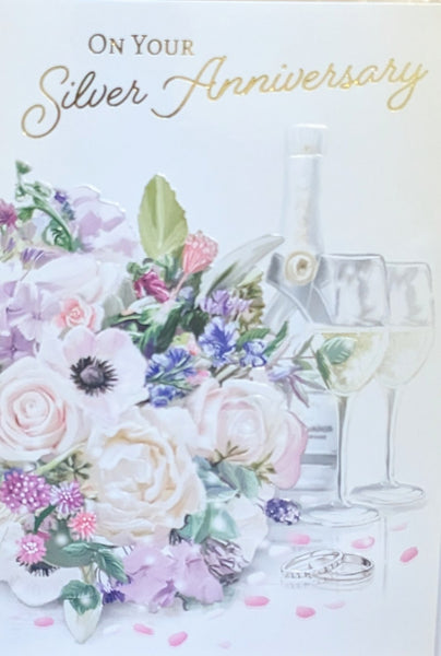 Silver Anniversary - Champagne & Cream Flowers
