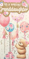 Granddaughter Birthday- Slim Platinum Cute Balloons