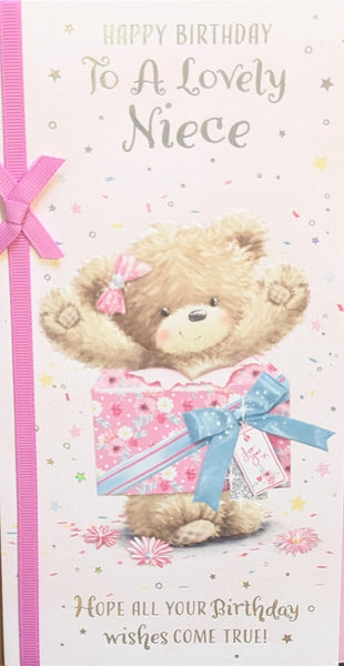 Niece Birthday - Slim Cute Bear In Box