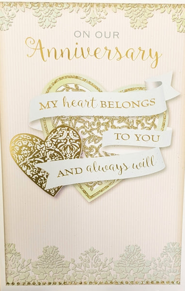 Our Anniversary - Traditional Gold Hearts