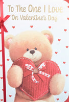 Valentine's One I Love - Large Cute Bear Holding Heart