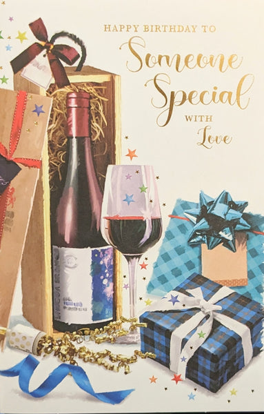 Someone Special Male Birthday - Traditional Wine & Gifts