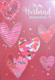 Valentines Husband - Large Red & Silver Hearts