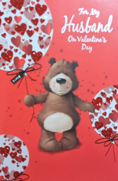 Valentines Husband - Cute Bear With Balloons
