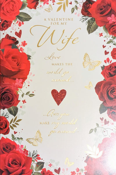 Valentine's Wife - Traditional Roses & Words