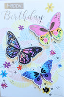 Open Female Birthday - Handmade Big Butterflies