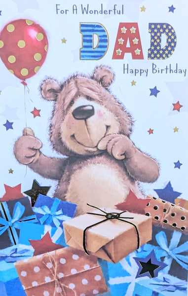 Dad Birthday - Cute Bear With Balloon