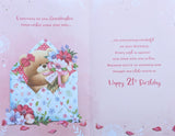 Granddaughter 21 Birthday - Large 8 Page Cute Envelope