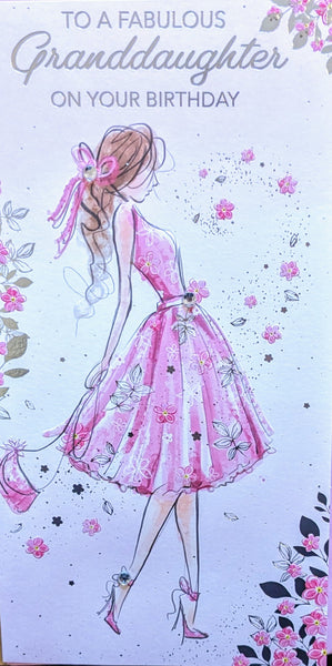 Granddaughter Birthday - Slim Girl In Pink Dress