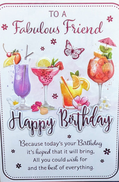 Friend Birthday - Cocktails Happy