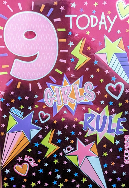 9 Girl Birthday - Girls Rule