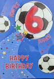 6 Boy Birthday - Football Happy