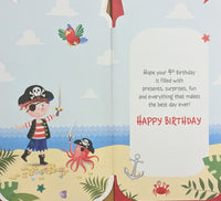 4 Boy Birthday - Slim Platinum Pirate